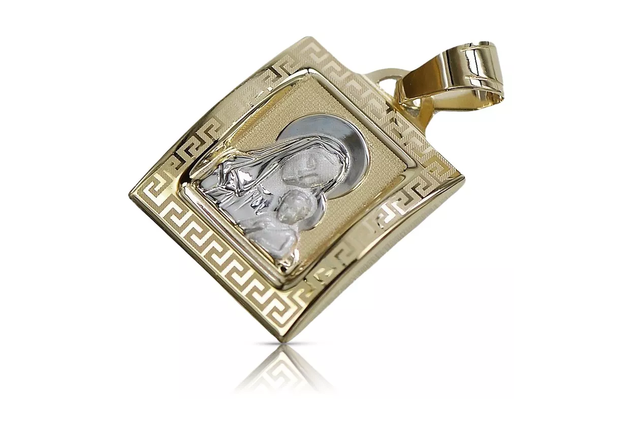 Pendentif ★ médaille d’or médaillon icône zlotychlopak.pl ★ or 585 333 petit prix