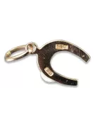 Vintage rose pink 14k 585 gold  Vintage horseshoe pendant vpn006