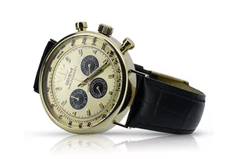 Galben 14k 585 ceas de aur pentru bărbați Geneve mw012y-gb