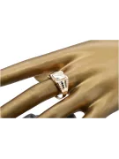 Мъжки пръстен с печат от съветско розово злато от руска роза