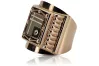 Vintage rose pink 14k 585 gold Men's signet csc004rw