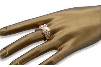 Чоловіча печатка з оніксу csc005rw з російського рожевого золота 14 карат 585 проби