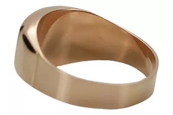 Vintage rose pink 14k 585 gold Men's signet csc008r
