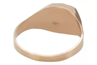 Vintage rose pink 14k 585 gold Men's onyx signet csc010r