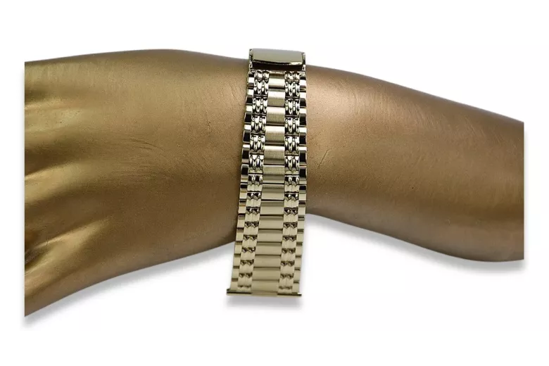 Esta es una pulsera de oro de 14K para un reloj de hombres