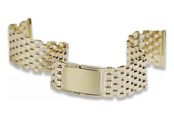 Італійський жовтий чоловічий 14k 585 золотий браслет годинника mbw005y