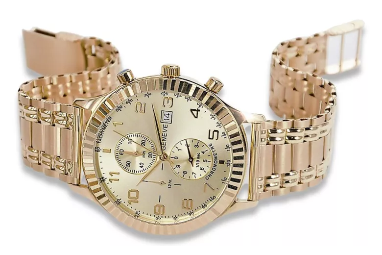 Golden Geneve pánske hodinky ★ złotychlopak.pl ★ Upratovanie zlata 585 333 Nízka cena!