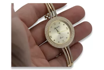 Puikus 14k 585 aukso moteriškas laikrodis Geneve lw021y