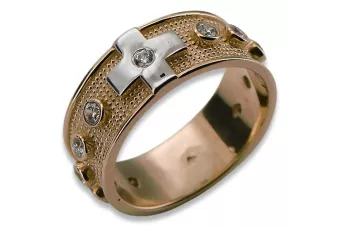 Руско съветско розово злато 14k 585 Vintage пръстен vrn001