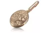 Vintage rose pink 14k 585 gold  Vintage Cameo pendant vpn007
