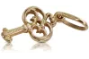 Vintage silver rose gold plated 925  Vintage key pendant vpn019rp