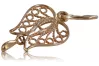 Vintage rose pink 14k 585 gold  Vintage leaf pendant vpn025