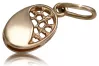 Vintage rose pink 14k 585 gold  Vintage leaf pendant vpn027