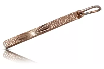 Rosa rusa rosa soviético 14k 585 oro URSS Colgante vintage vpn033