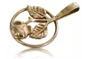 Vintage rose pink 14k 585 gold  Vintage pendant vpn050