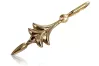 Vintage rose pink 14k 585 gold  Vintage leaf pendant vpn051