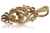 Vintage rose pink 14k 585 gold  Vintage leaf pendant vpn056