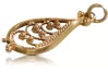 Vintage rose pink 14k 585 gold  Vintage fish pendant vpn063