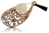 Vintage rose pink 14k 585 gold  Vintage horseshoe pendant vpn074
