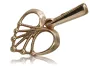 Vintage silver rose gold plated 925  Vintage heart pendant vpn076rp