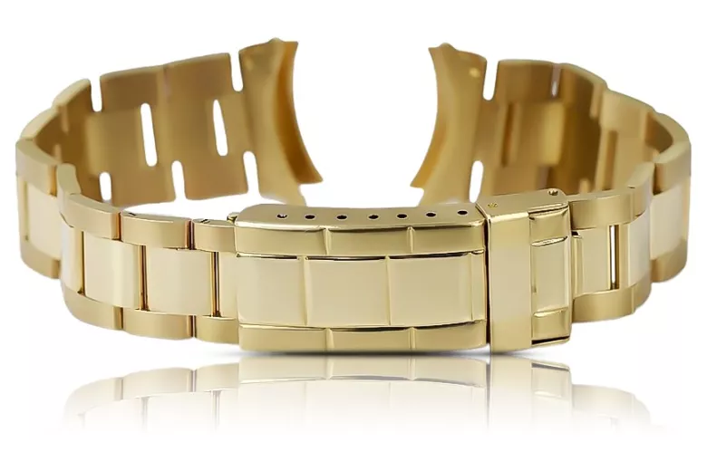 05 - Elegant 14 carat yellow-gold Rolex-style bracelet - length 18cm sold!  View the auction result. | Artpeers.de