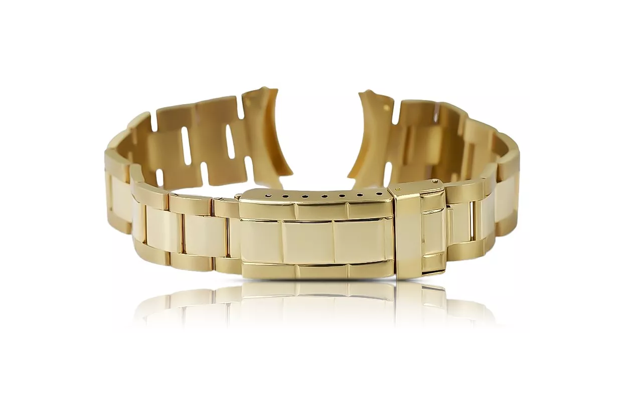 14K Gold Men's Watch Bracelet for Rolex style mbw017y