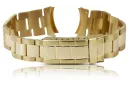 14K Gold Men's Watch Bracelet for Rolex style mbw017y