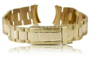 Жълта 14k златна мъжка гривна за часовници Rolex mbw017y