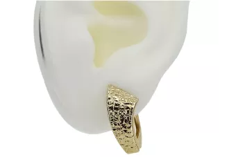 copia de aretes de oro italiano en oro amarillo 14k 585 cen030y