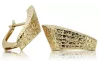 Italian yellow 14k 585 gold earrings cen032y
