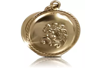 Rose rose russe soviétique 14k 585 or URSS Pendentif vintage vpn001
