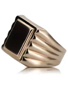 Розовое 14-каратное золото 585 мужское жетонное кольцо vsn034 русский советский винтажный ювелирный стиль
