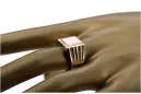 Розово розово 14k злато 585 Мъжки пръстен с печат vsn034 Руски съветски ретро стил бижута