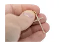 Златен католически кръст с циркони 14k 585 кръст висулка с Исус жълто бяло злато ctc029y