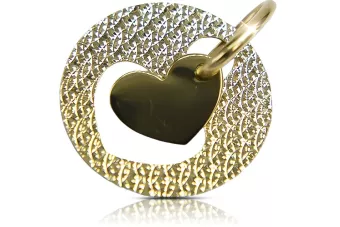 Italian yellow 14k gold beautiful pendant cpn011yw