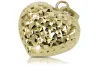 Жовтий 14k золото красивий сучасний кулон для серця cpn015y