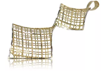 Wunderschöner moderner Anhänger aus italienischem Gelbgold cpn001yw