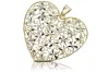 Org. Italian yellow white 14k gold beautiful heart pendant cpn002yw