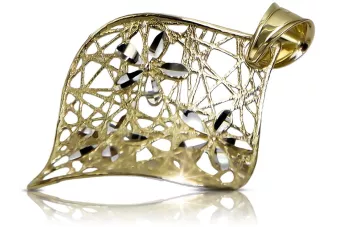 Italienisches 14k Gelbgold schöner moderner Anhänger cpn005yw
