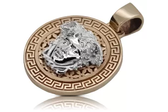 Červená ružová biela zlato prívesok 14k 585 Medusa grécka cesta CPN053W