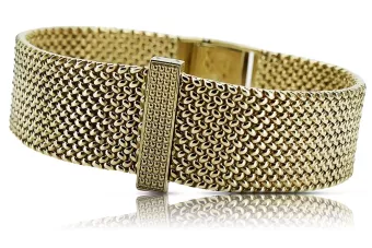 Men's Gold Bracelet 14k 585 Italian Watch Style cpn059y&mbw014y