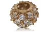 Vintage rose pink 14k 585 gold ball pendant cpc051r