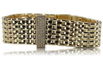 Bracelet Homme Or 14k 585 Montre Italienne Style Cpc058y&mbw013y
