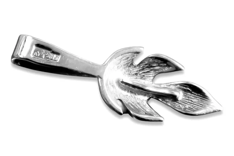 Russische sowjetische Silber 925 UdSSR Vintage Schlüsselblatt Anhänger vpn018s