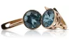 Vintage rose pink 14k 585 gold Aquamarine earrings vec107
