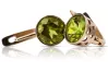 Vintage rose pink 14k 585 gold Peridot earrings vec107