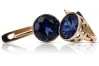 Vintage rose pink 14k 585 gold Sapphire earrings vec107