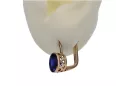 Vintage-Ohrringe aus rosarotem 14-Karat-Gold 585 mit Saphir vec107