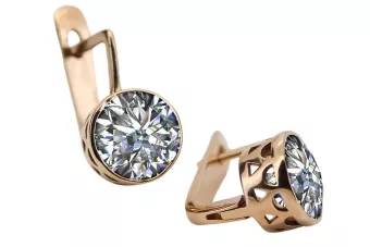 copie a cerceilor din aur 585 alexandrit vintage rose roșu 14k vec107