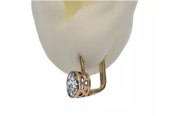 copie a cerceilor din aur 585 alexandrit vintage rose roșu 14k vec107
